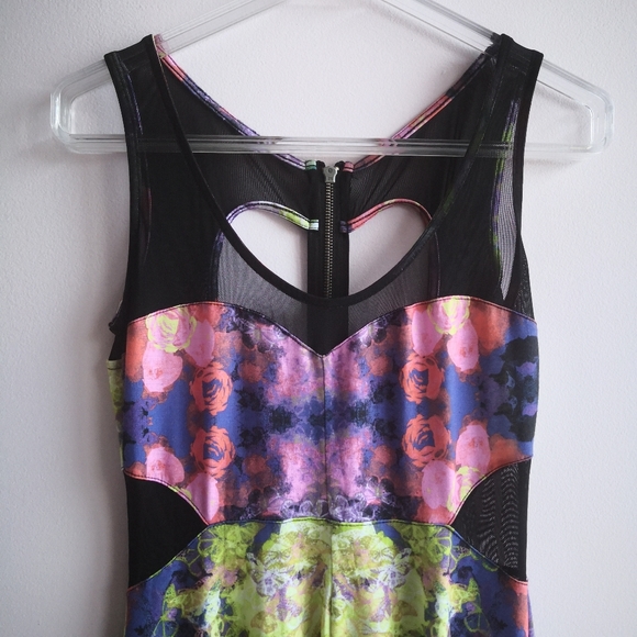 MATERIAL GIRL Mesh Inset Skater Dress - Picture 2 of 5